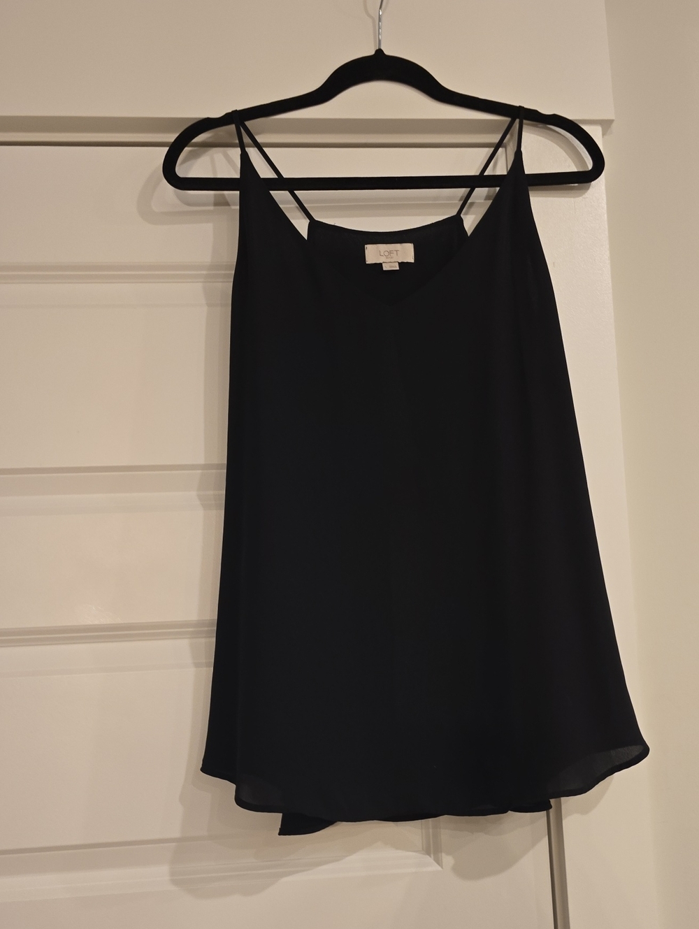 LOFT Black Double-Strap V-Neck Cami